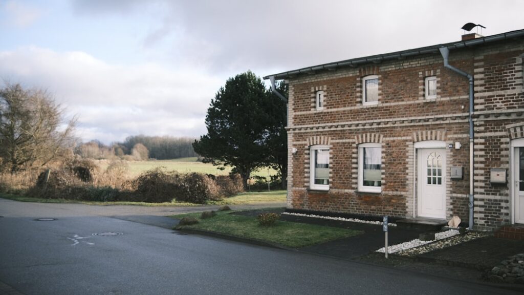 Tall buildings and lush green trees in a city